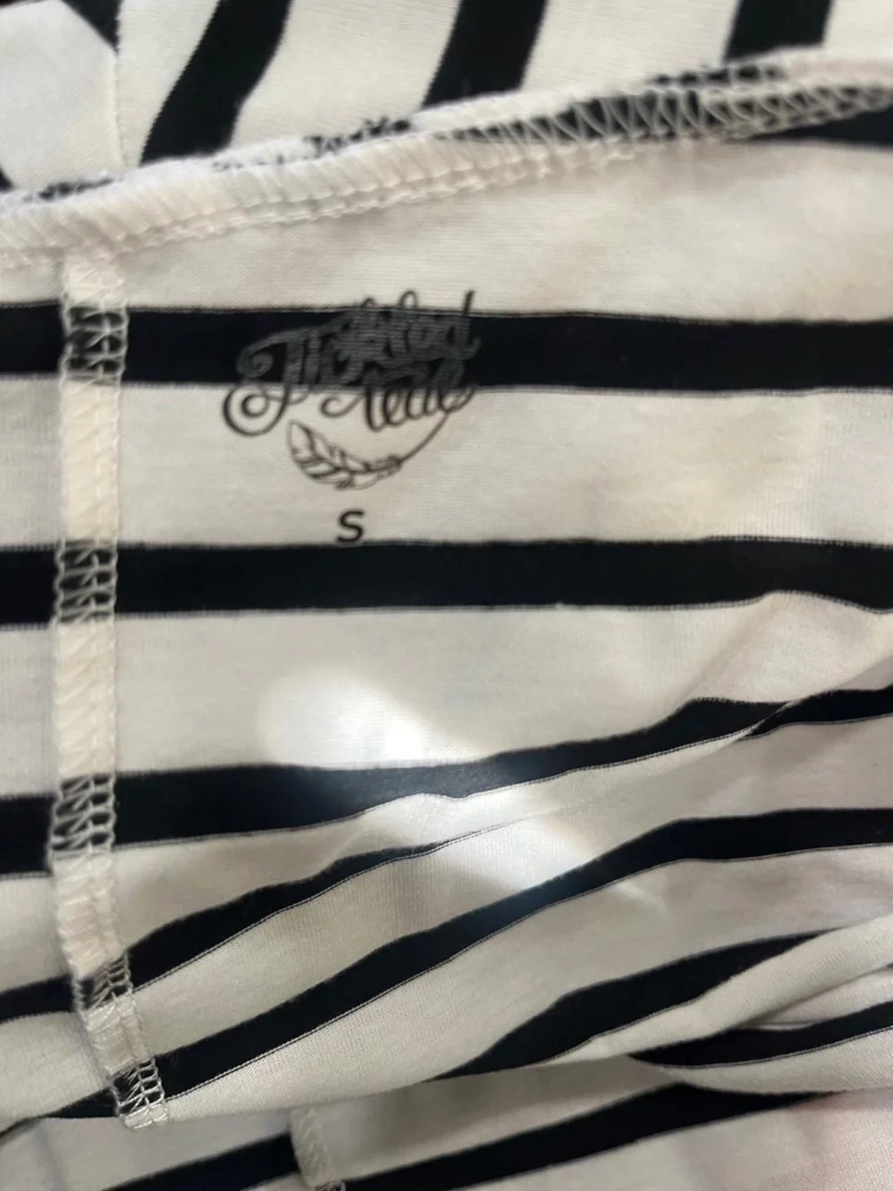 Tickled Teal Striped Open-Front Cardigan - White & Black